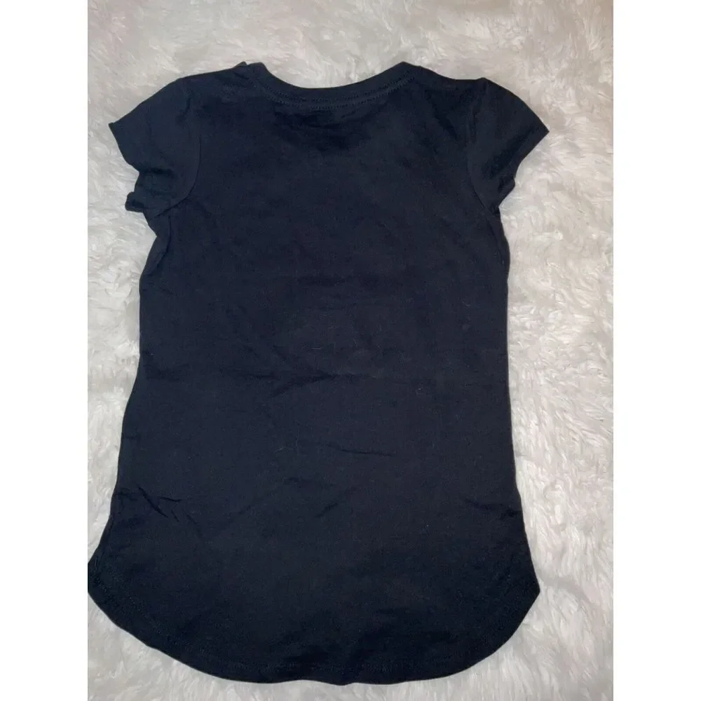 New Converse Girls Graphic Black & Pink T-Shirts Size M